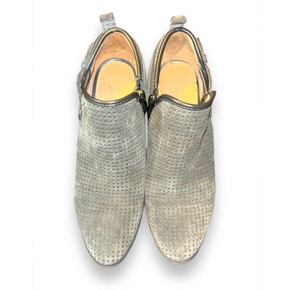 Franco Sarto Womens Dale 2 Grey Suede Leather Round Toe Chunky Heel Boots sz 6 - Picture 8 of 8
